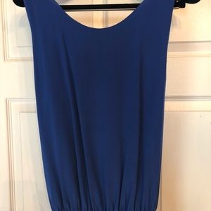 Banana Republic 100% Silk Royal Blue Dress